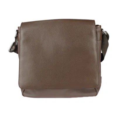 Pre-owned Bvlgari Brown Pvc Leather Messenger Bag Shoulder Bag ()