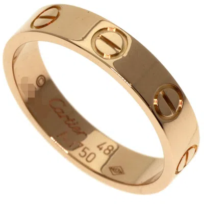 Pre-owned Cartier Love Pink Band Ring ()