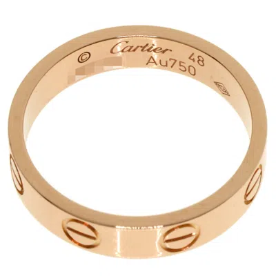 Pre-owned Cartier Love Pink Band Ring ()