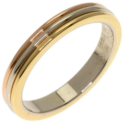Pre-owned Cartier Pink White Yellow Band Ring () In Multi