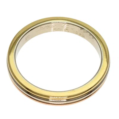 Pre-owned Cartier Pink White Yellow Band Ring () In Multi