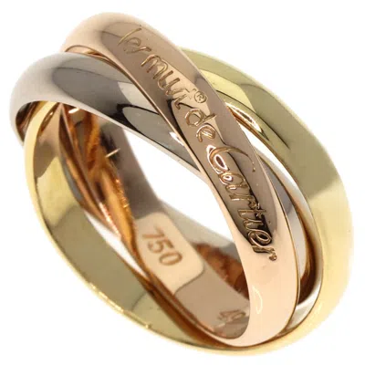 Pre-owned Cartier Trinity Pink White Yellow Band Ring () In Multi