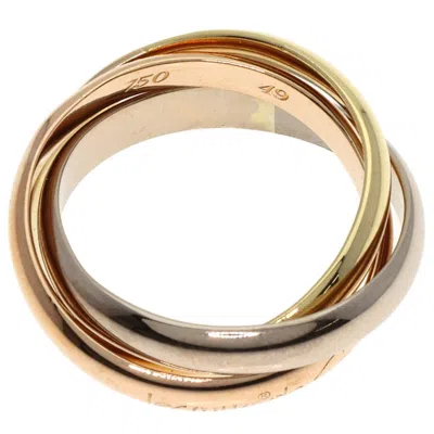 Pre-owned Cartier Trinity Pink White Yellow Band Ring () In Multi