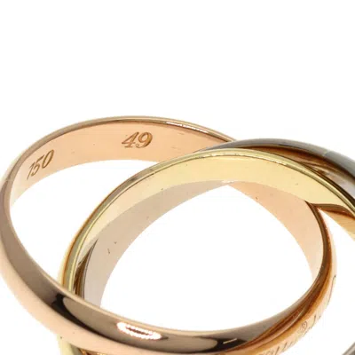 Pre-owned Cartier Trinity Pink White Yellow Band Ring () In Multi