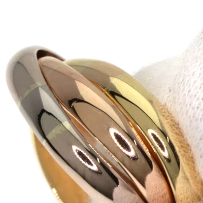 Pre-owned Cartier Trinity Pink White Yellow Band Ring () In Multi