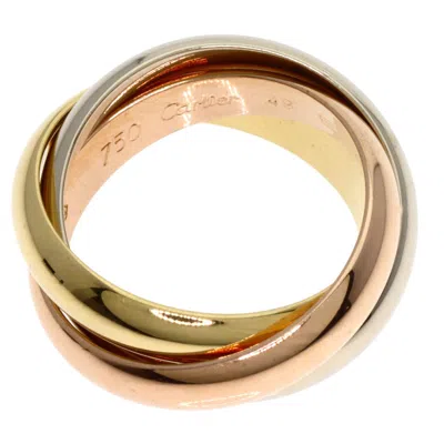 Pre-owned Cartier Trinity Pink White Yellow Band Ring () In Multi