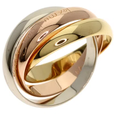 Pre-owned Cartier Trinity Pink White Yellow Band Ring () In Multi