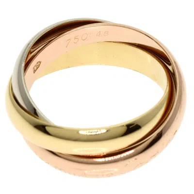 Pre-owned Cartier Trinity Pink White Yellow Band Ring () In Multi