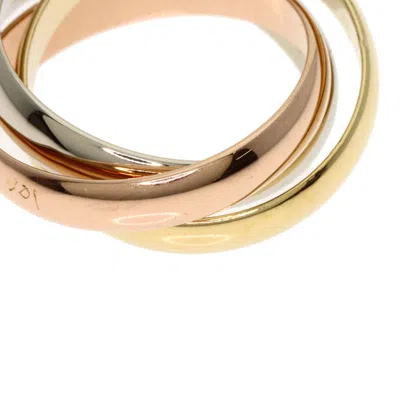 Pre-owned Cartier Trinity Pink White Yellow Band Ring () In Multi