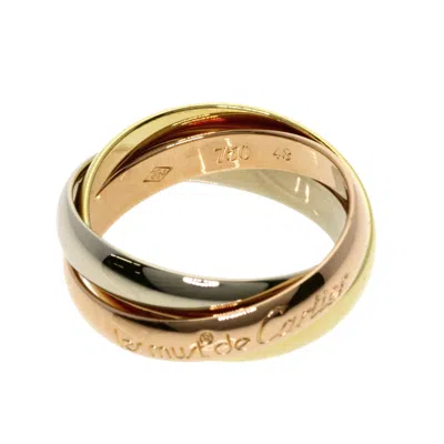 Pre-owned Cartier Trinity Pink White Yellow Band Ring () In Multi