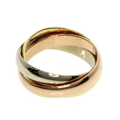 Pre-owned Cartier Trinity Pink White Yellow Band Ring () In Multi