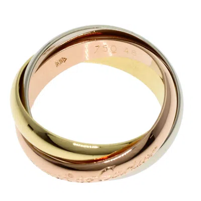 Pre-owned Cartier Trinity Pink White Yellow Band Ring () In Multi
