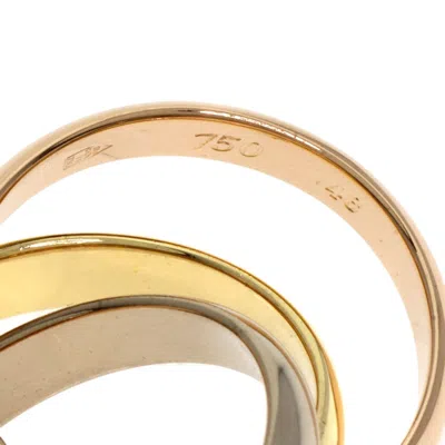 Pre-owned Cartier Trinity Pink White Yellow Band Ring () In Multi