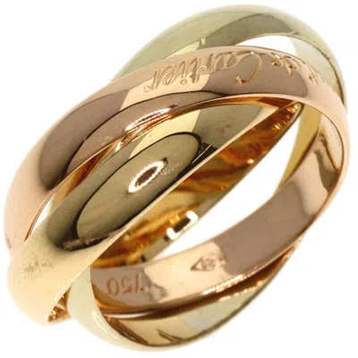 Pre-owned Cartier Trinity Pink White Yellow Band Ring () In Multi