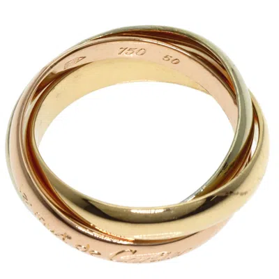 Pre-owned Cartier Trinity Pink White Yellow Band Ring () In Multi