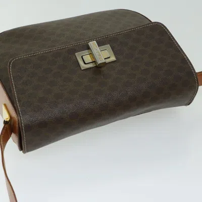 Pre-owned Celine Céline Macadam Brown Canvas Shoulder Bag ()