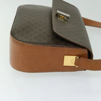 Pre-owned Celine Céline Macadam Brown Canvas Shoulder Bag ()