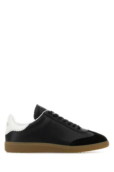 Isabel Marant Black Leather Bryce Sneakers In Black