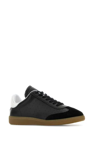 Isabel Marant Black Leather Bryce Sneakers In Black