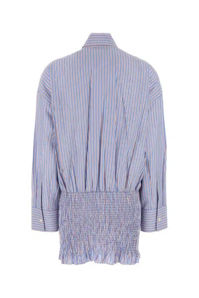 Prada Embroidered Poplin Shirt In Multi