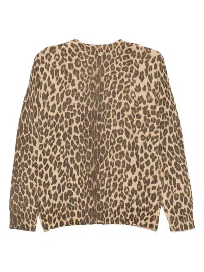 Liu •jo Leopard Print Crew-neck Sweater In Animal Print