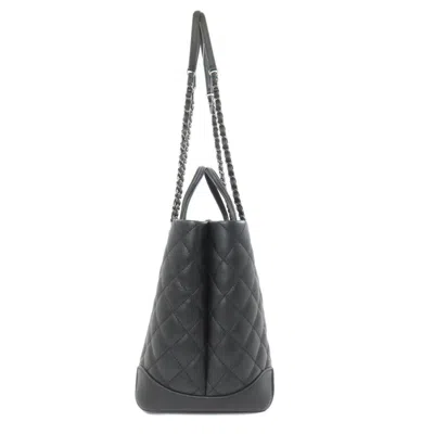 Pre-owned Chanel Black Leather Tote Bag ()