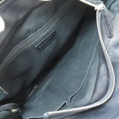 Pre-owned Chanel Matelasse Black Leather Tote Bag ()