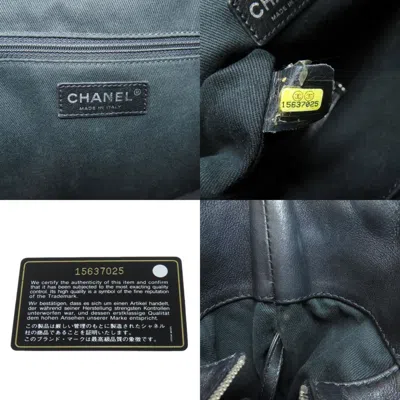 Pre-owned Chanel Matelasse Black Leather Tote Bag ()