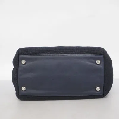 Pre-owned Chanel Navy Canvas Shoulder Bag ()