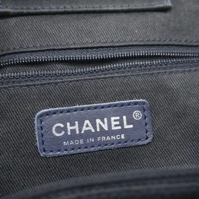 Pre-owned Chanel Navy Canvas Shoulder Bag ()