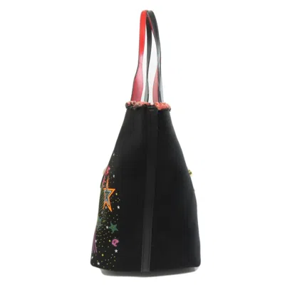 Pre-owned Christian Louboutin Black Multi-color Canvas Tote Bag ()
