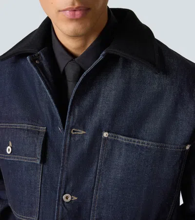 Jil Sander Denim Jacket With Chest Pockets And Collared Neck In Blue