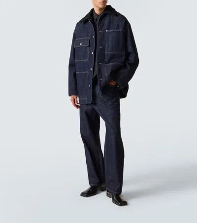 Jil Sander Denim Jacket With Chest Pockets And Collared Neck In Blue