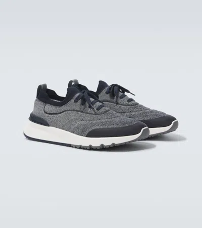 Brunello Cucinelli Sneakers In Blue