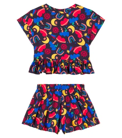 Fabula Fábula Cosmos Cotton Top And Shorts Set In Multi