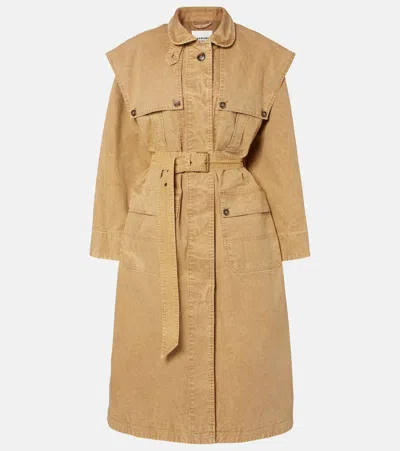 Isabel Marant Étoile Michaela Denim Trench Coat In Neutral