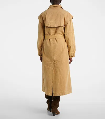 Isabel Marant Étoile Michaela Denim Trench Coat In Neutral