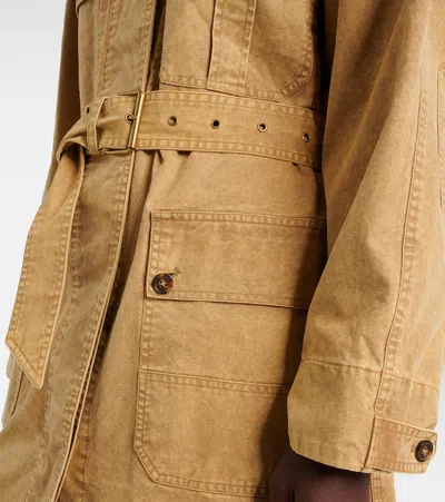 Isabel Marant Étoile Michaela Denim Trench Coat In Neutral