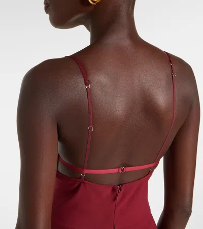 Nensi Dojaka V-wire Bra Maxi Dress In Red