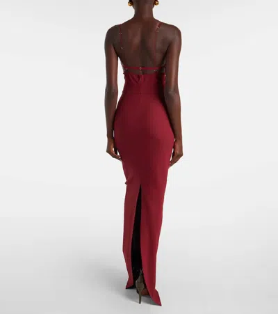 Nensi Dojaka V-wire Bra Maxi Dress In Red