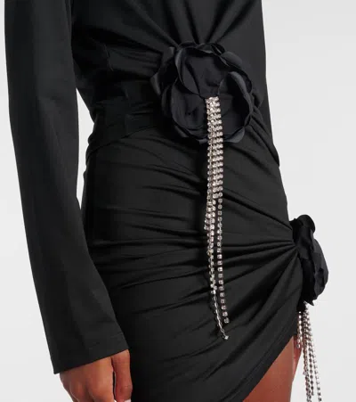 垂褶缀饰针织T恤