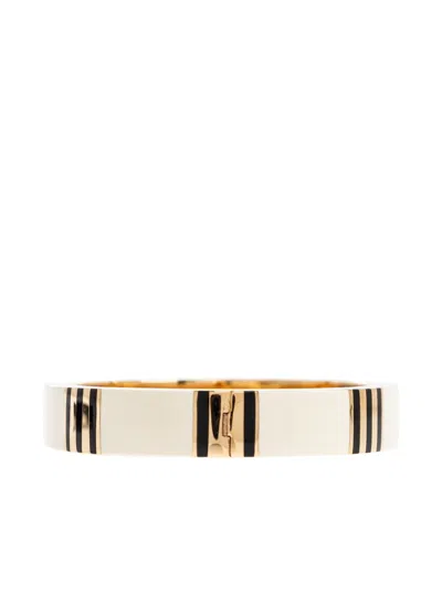 Tory Burch T Stripe Bangle Bracelet In Gold