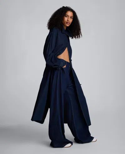 Kenneth Cole Drapey Denim Wide Leg Pant In Multi