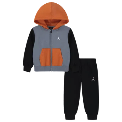 Jordan Boys Preschool   Brooklyn Fleece Full Zip Set In Gray