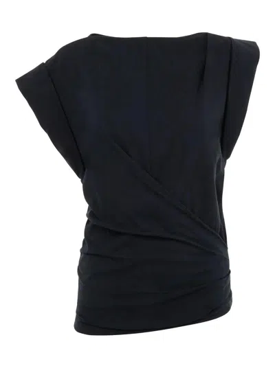 Isabel Marant Black Cotton Nayda T-shirt In Multi