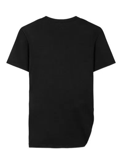 Versace Safety Pin Draped T-shirt In Black