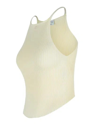 Courrèges Courreges Ivory Viscose Blend Top In Neutral