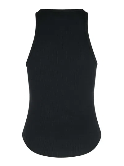 Courrèges Buckle 90s Rib Tank Top In Black