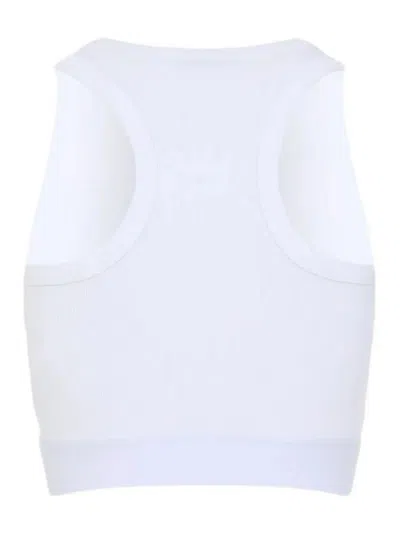 Givenchy Ribbed Top With Logo Band In White