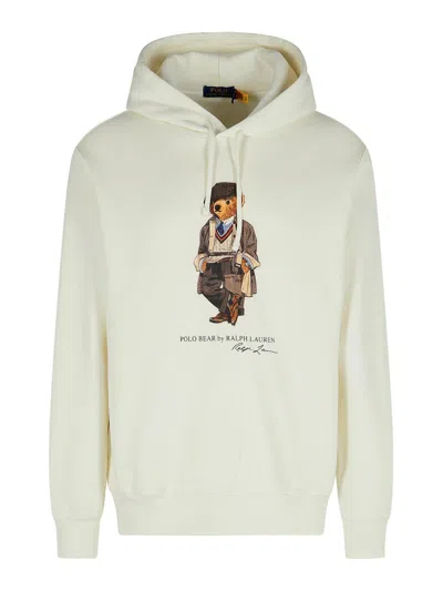 Polo Ralph Lauren Long Sleeve Hoodie In White